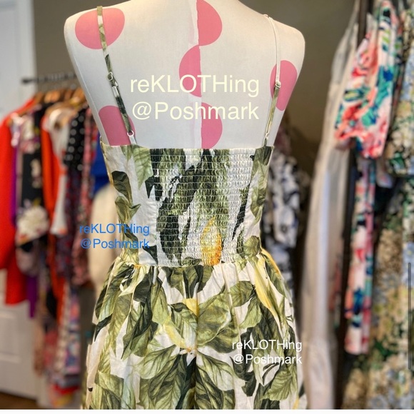 SOLD! H&M Linen-blend Lemon-print Midi Dress - Picture 13 of 16